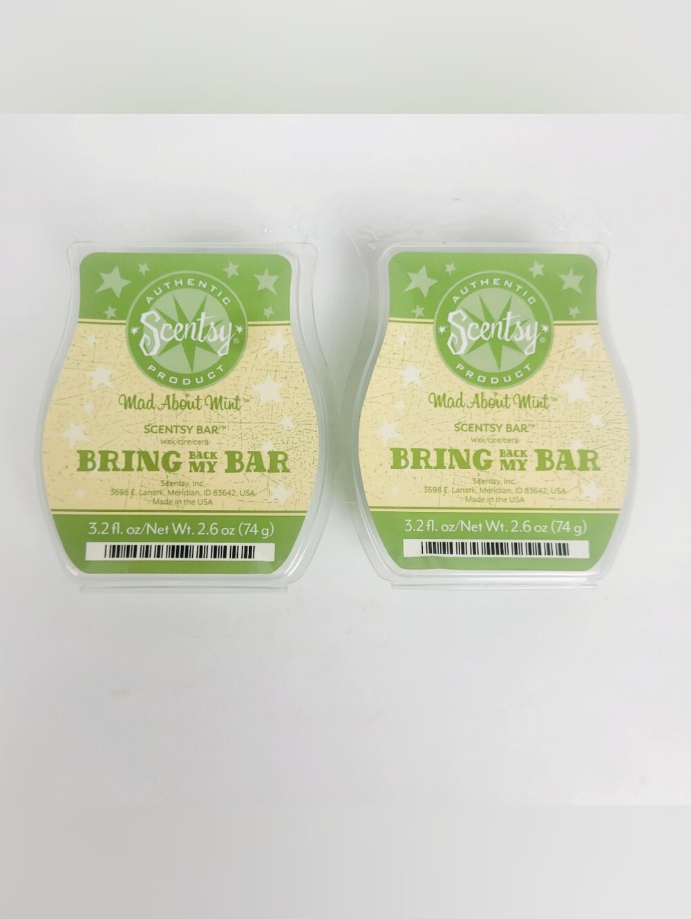 Scentsy Mad About Mint Wax Bar - Light Green